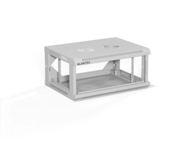 ALANTEC 19  4U 600x450 wall-mounted cabinet  grey - imagine 2