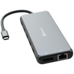 Verbatim Adapter Hub USB-C - 2xHDMI/DP/Eternet/6xUSB-A/Jack 3.5mm/2xUSB-C aluminum 32153