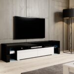 Cama TV stand TORO 200 black/white gloss