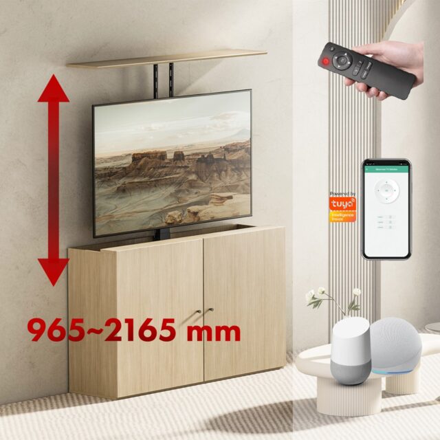 Maclean electric ceiling/floor mount  extendable  43''-88''  VESA 600x400  max 60kg  100-240V AC 50/60Hz - imagine 11