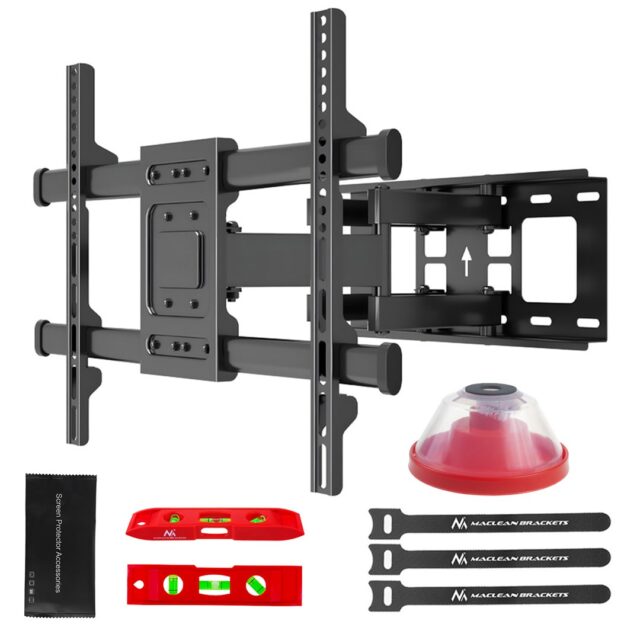 Maclean TV Mount  max VESA 600x400  32-85   60kg  horizontal and vertical angle adjustment  profile 65-390mm  black  MC-789 - imagine 13