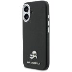 Case Karl Lagerfeld Karl & Choupette Head Pins Saffiano MagSafe for iPhone 17 black - imagine 2