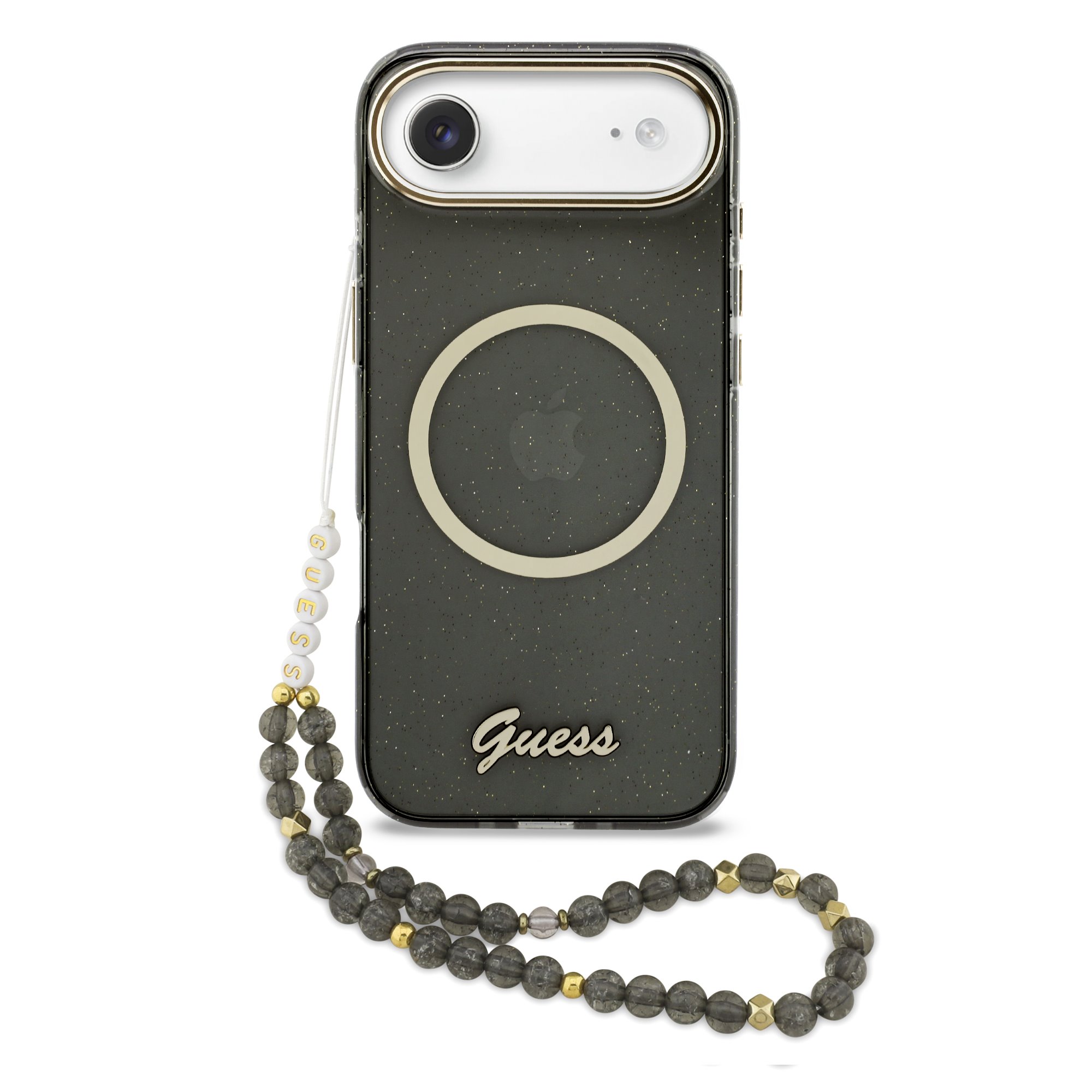 cps-a003389fe0abfbade1ef6c3a97de401d-2026-01-23-22-28-28 Guess IML Glitter Script Strap MagSafe Zadní Kryt pro iPhone Air Black - imagine 1