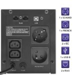 Qoltec 53770 uninterruptible power supply (UPS) Line-Interactive 1.5 kVA 900 W 2 AC outlet(s) - imagine 5