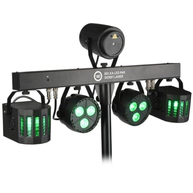 LIGHT4ME Belka LED Par Derby Laser - lighting kit - imagine 8