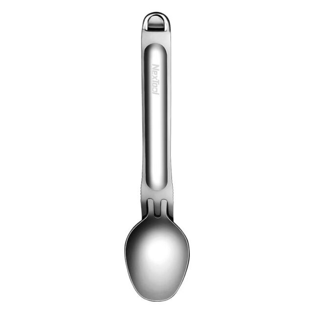 Sztućce turystyczne tytanowe niezbędnik - łyżka + widelec - NexTool NE20133 - imagine 5