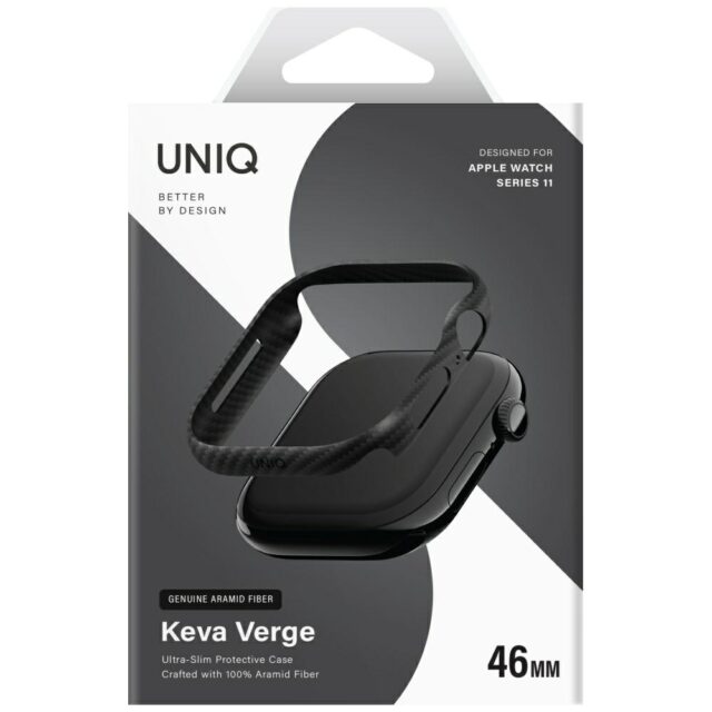 Case UNIQ Keva Verge for Apple Watch Series 10 / 11 46mm black - imagine 2