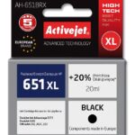 Activejet AH-651BRX Ink (replacement for HP 651 C2P10AE; Premium; 20 ml; black)