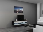 Cama TV stand VIGO NEW 30/140/40 black/white gloss - imagine 7