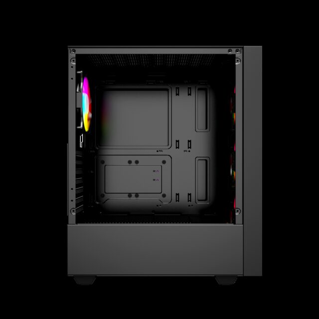 Gembird Fornax 4000 ARGB gaming ATX computer case  Midi Tower  backlight  Black - imagine 8