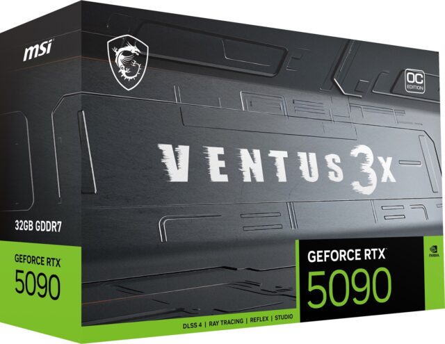 MSI VENTUS GEFORCE RTX 5090 32G 3X OC graphics card NVIDIA 32 GB GDDR7 - imagine 2