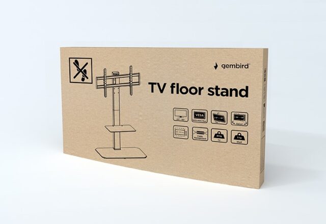 Gembird TVS-86ST-01 TV floor stand  43  - 86   black - imagine 8