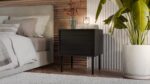 Cama Bedside cabinet  2 pcs. CORTINA 45x40x51 black - imagine 2