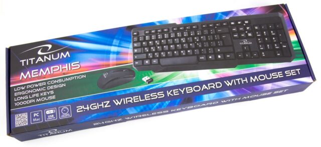 TITANUM TK108 Keyboard + USB mouse Black - imagine 3