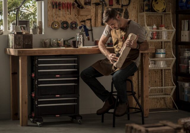 Keter Tool Rack on wheels 6 drawers Black - imagine 6