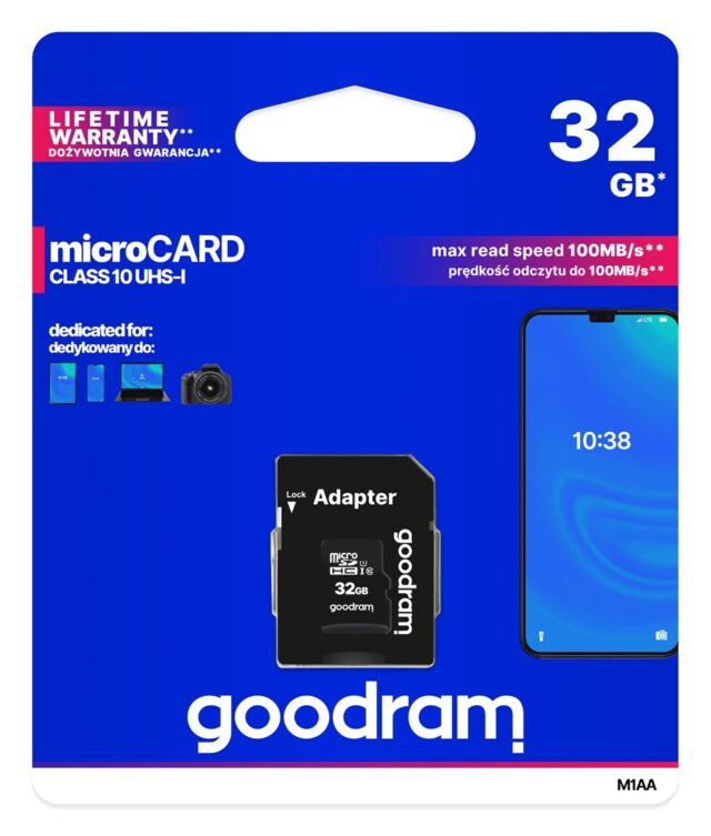 Goodram M1AA-0320R12 memory card 32 GB MicroSDHC Class 10 UHS-I - imagine 3
