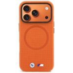 Case BMW M FW Logo Metal MagSafe for iPhone 17 Pro Max orange - imagine 3