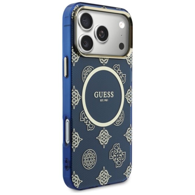 Case Guess IML Peony Dot MagSafe for  iPhone 17 Pro Max blue - imagine 4