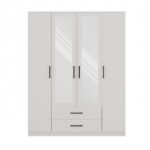 Topeshop ROMANA 160 BIEL bedroom wardrobe/closet 11 shelves 4 door(s) White