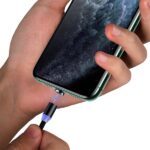 USAMS Kabel magnetyczny U-Sure 3w1 1mczarny/black (lightning/microUSB/USB-C) SJ438USB01 (US-SJ438) - imagine 5