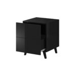 Cama bedside table REJA black gloss/black gloss