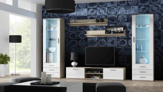 Cama set of two shelves 125cm SOHO sonoma oak matte - imagine 9