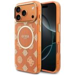 Case Guess IML Peony Dot MagSafe for  iPhone 17 Pro Max orange