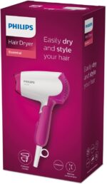Philips Essential Care BHD003/00 hair dryer 1400 W Pink  White - imagine 2