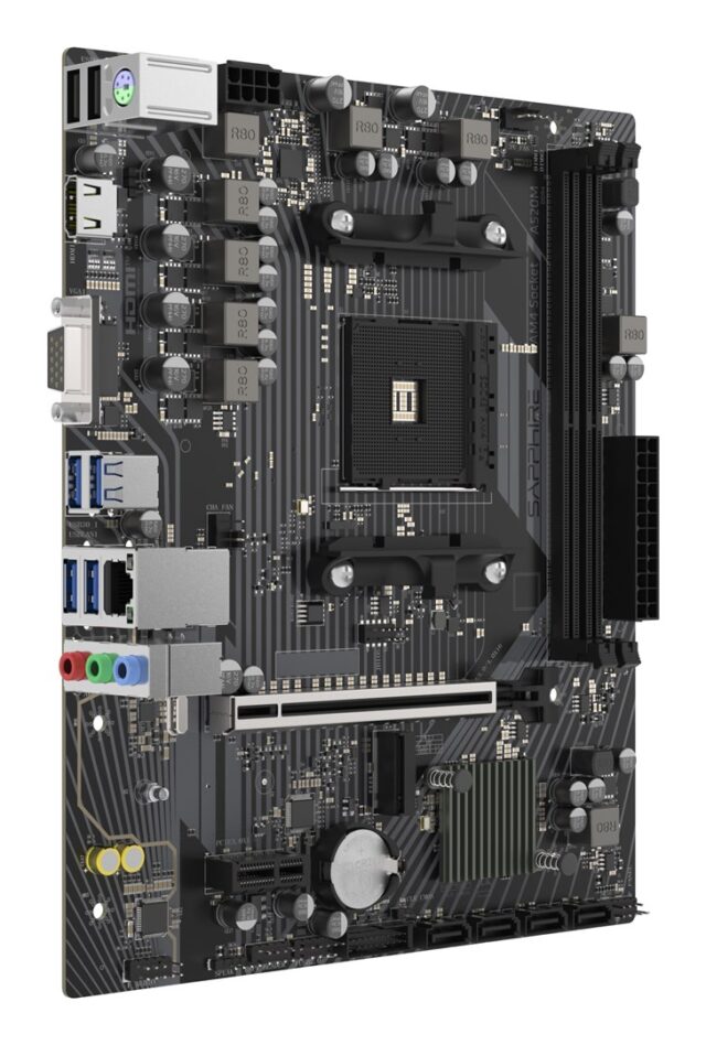 Sapphire A520M-E AMD A520 Socket AM4 micro ATX - imagine 2