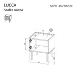 Cama LUCCA bedside cabinet  2 pcs  47x40x52  white - imagine 4