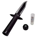 Cinema Classic Rambo I Large knife with leather scabbard CC-H1 360 mm Black - imagine 5