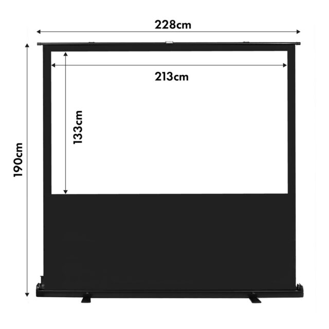 Maclean MC-213 Portable Projection Screen  Compact  Floor  100   16:10 - imagine 12