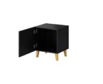 PAFOS bedside table 2 pcs. 45x40x51 cm matte black - imagine 2