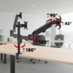 Maclean 3 monitor mount  gas spring  17 -27   2-8kg  black  MC-137 - imagine 15