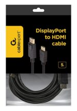 Gembird CC-DP-HDMI-5M video cable adapter HDMI + 3.5mm VGA (D-Sub) Black - imagine 9