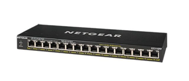 NETGEAR GS316PP Unmanaged Gigabit Ethernet (10/100/1000) Power over Ethernet (PoE) Black - imagine 3