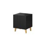 PAFOS bedside table 2 pcs. 45x40x51 cm matte black