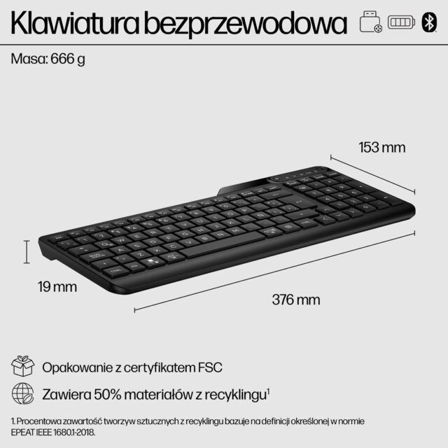 HP 475 Dual-Mode Wireless Keyboard - imagine 8