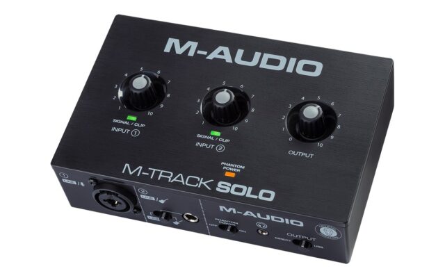 M-AUDIO M-Track Solo USB Audio interface Crystal preamplifier 16 bit 48 kHz Black - imagine 2