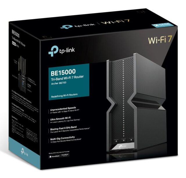 TP-Link Archer BE700 wireless router Multi-Gigabit Ethernet Tri-band (2.4 GHz / 5 GHz / 6 GHz) Black - imagine 4