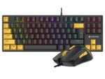 Tracer HORNET 87 keyboard Mouse included Gaming USB QWERTY English Black  Yellow - imagine 2