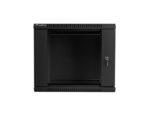 Lanberg 19'' wall-mounted installation cabinet 9U 600x450mm black (glass door) - imagine 2