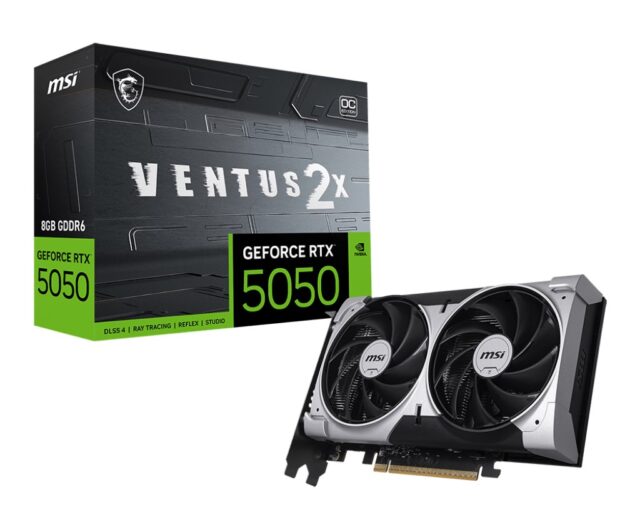 MSI GEFORCE RTX 5050 8G VENTUS 2X OC graphics card NVIDIA 8 GB GDDR6 - imagine 3