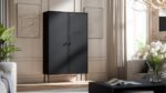 Cama Display case PALAZZO BIS 100x39x166 matte black - imagine 3