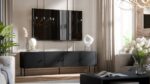 Cama 4D RTV cabinet PALAZZO BIS 201x40x60 black matt - imagine 3