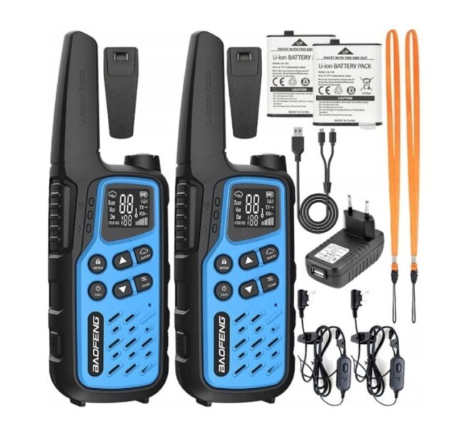 Walkie-Talkie Baofeng BF-T25E Blue  2 pieces - imagine 5