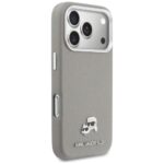 Case Karl Lagerfeld Karl & Choupette     Head Pins Saffiano MagSafe for iPhone 17 Pro Max grey - imagine 4