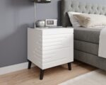 Cama Bedside table NOVA 44x40x52 white matt - imagine 3