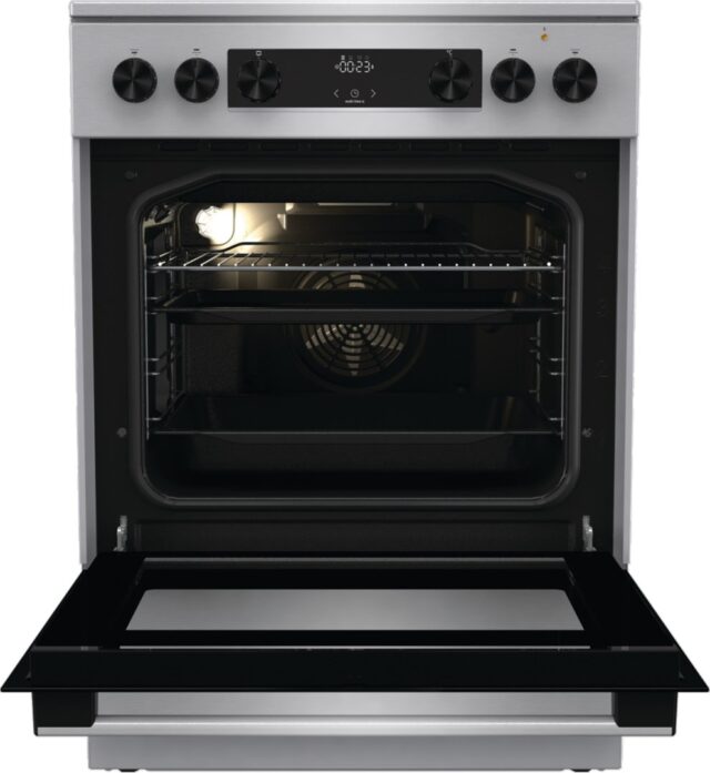 Gorenje GECS6C70XC cooker Freestanding cooker Electric Coil hob Stainless steel A - imagine 2
