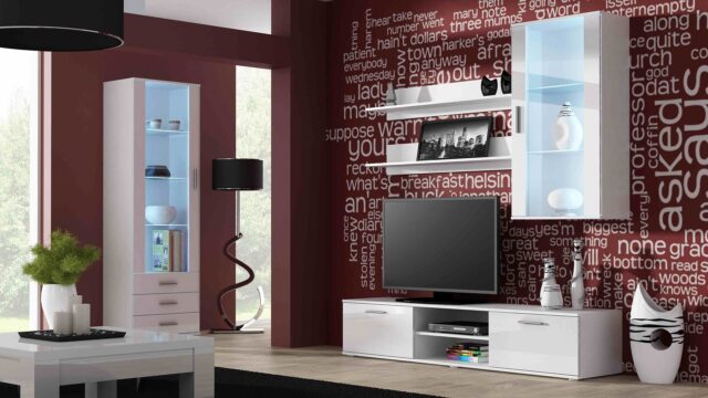 Cama TV stand SOHO 180 white/white gloss - imagine 6